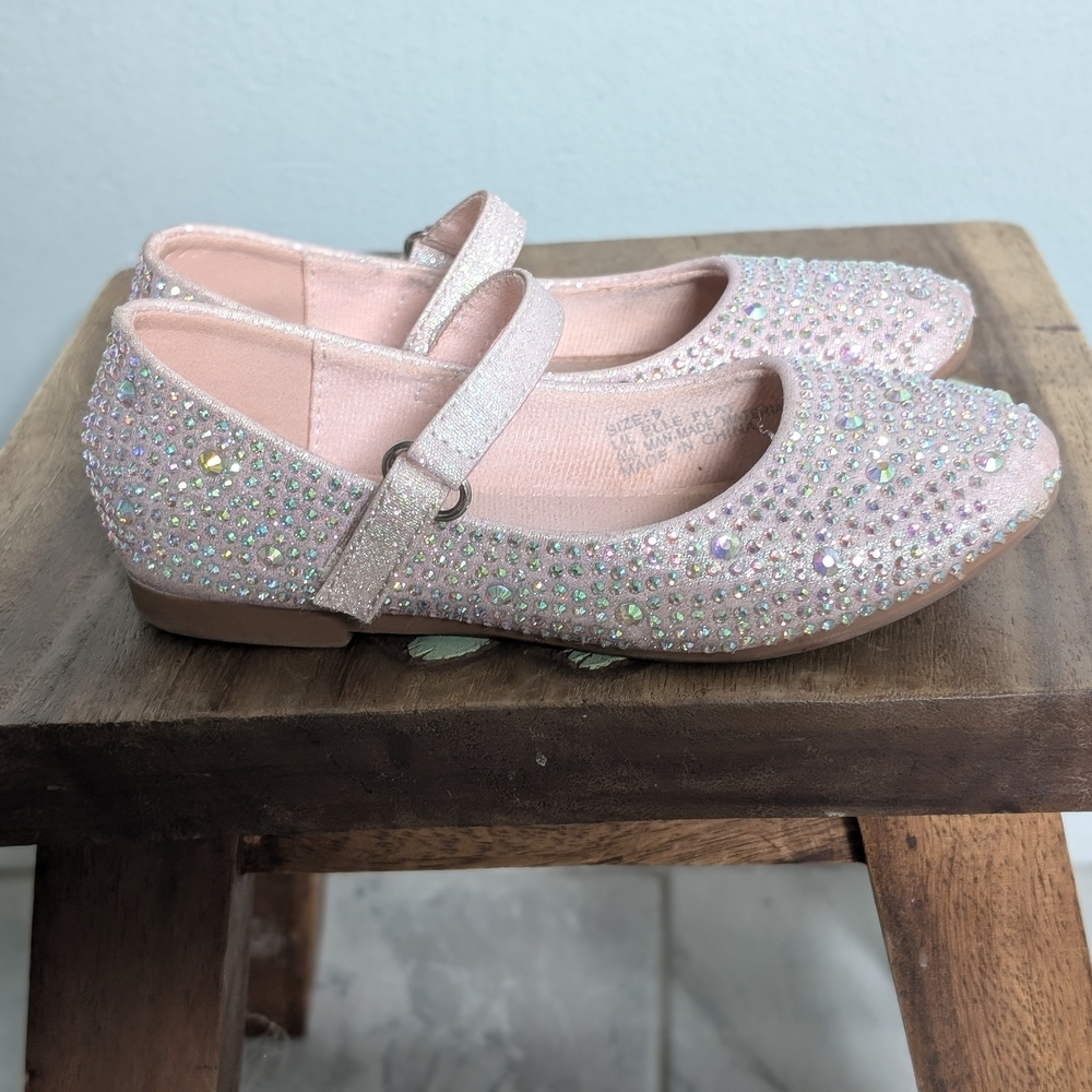 Kelly & Katie Glittery Pink Dress Shoes For Kids